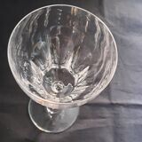 Val St Lambert, 6 large crystal glasses, Goethe model