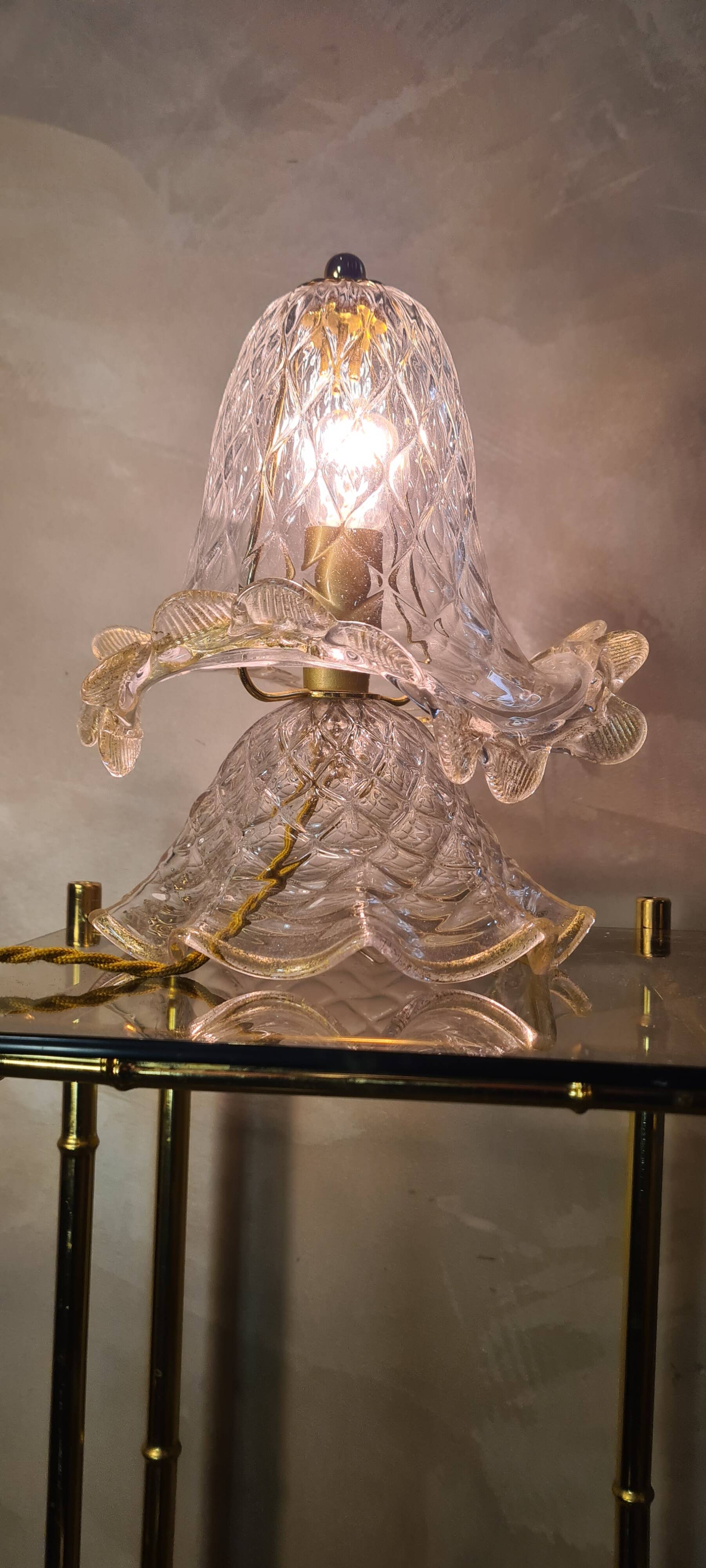 Venice lamp model lace murano glass 1960 to 70,,,,,,24x17