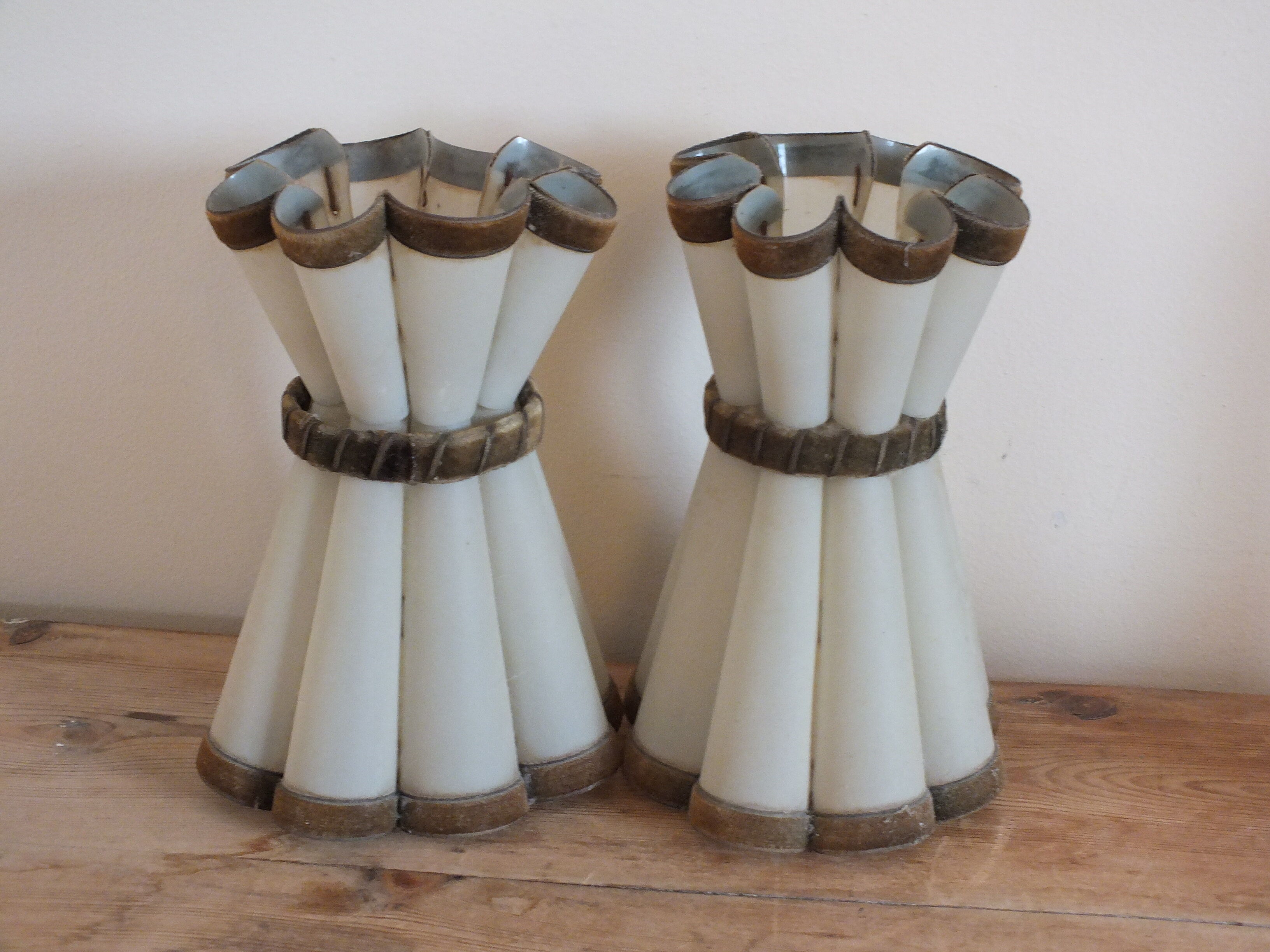 Art Deco wall lamp in mirror glass