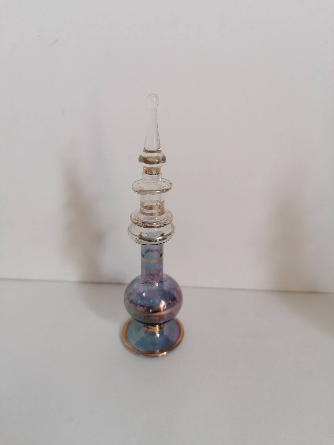 6 Egyptian gold and mouth-blown perfume bottles