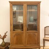 Armoire vitrine chêne massif