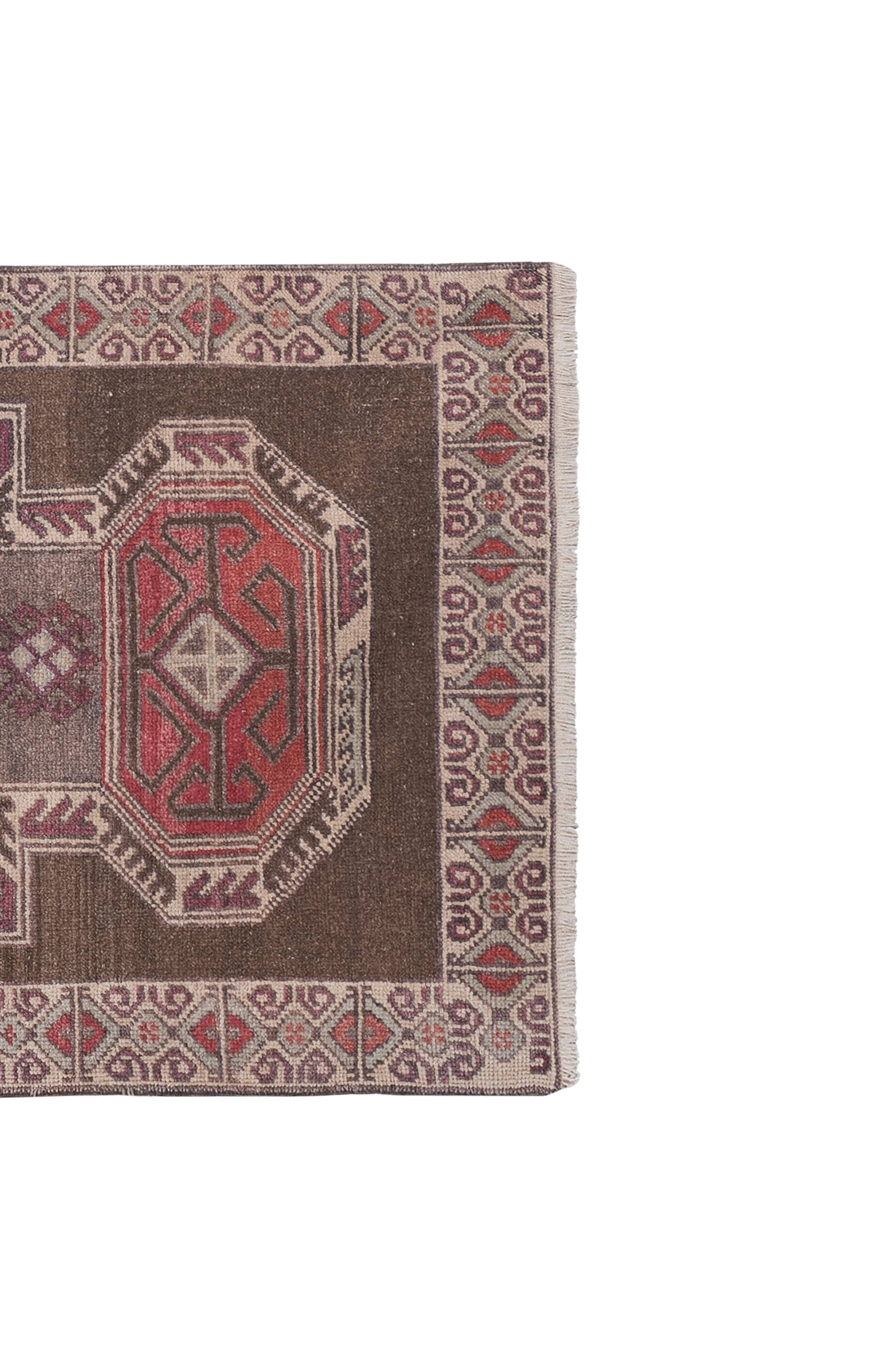 Vintage Turkish Oushak Rug Handwoven 91x160 cm