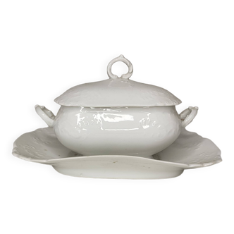 Saucière en porcelaine de Limoges Pouyat XIXeme