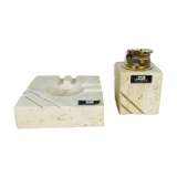 Travertine lighter and ashtray Cerri Nestore