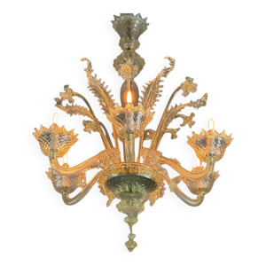 lustre vénitien en verre - vers 1940