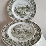 Set of 5 English plates