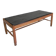 Vintage oak coffee table with a slate top in an oak frame, 1960s.