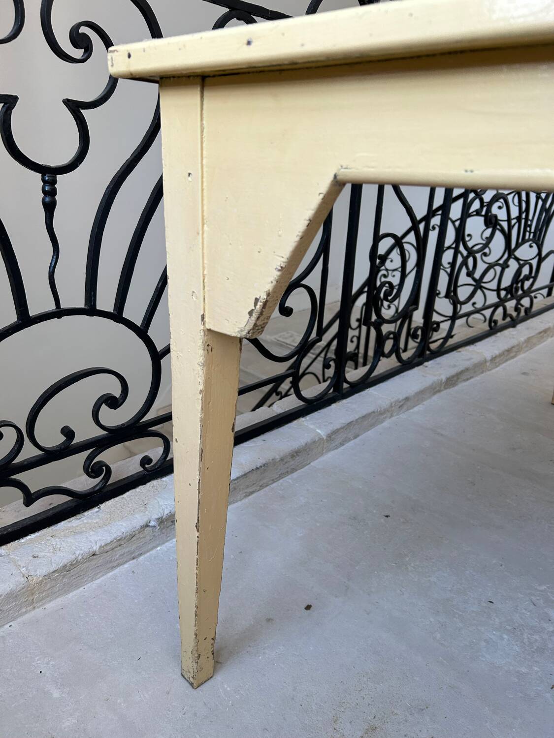 Weathered farm table