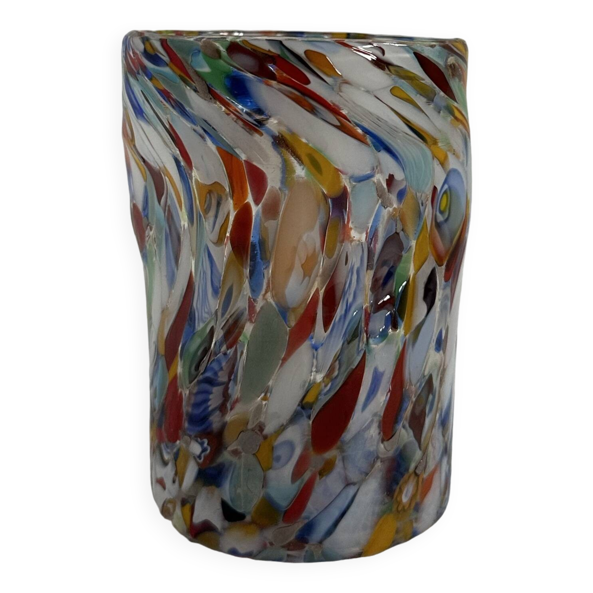 Original Goto Venetian Glass - transparent Multicolor -Table Glass /DRINK Glass - Super Light- Uniqu