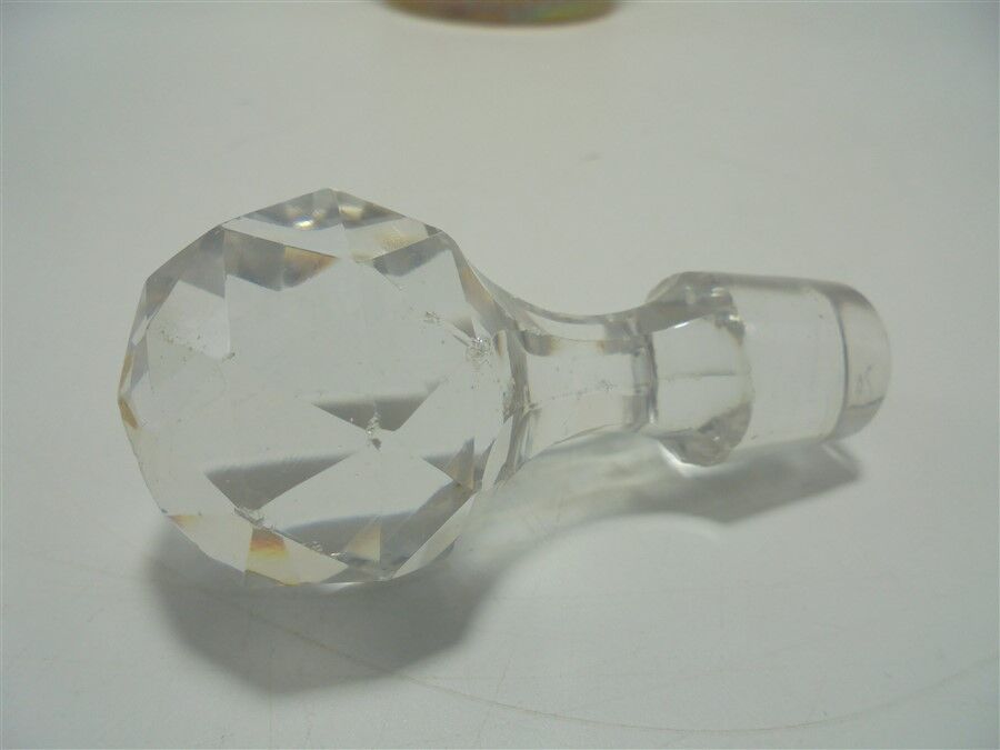 Chiseled glass decanter