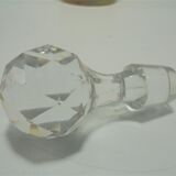 Chiseled glass decanter