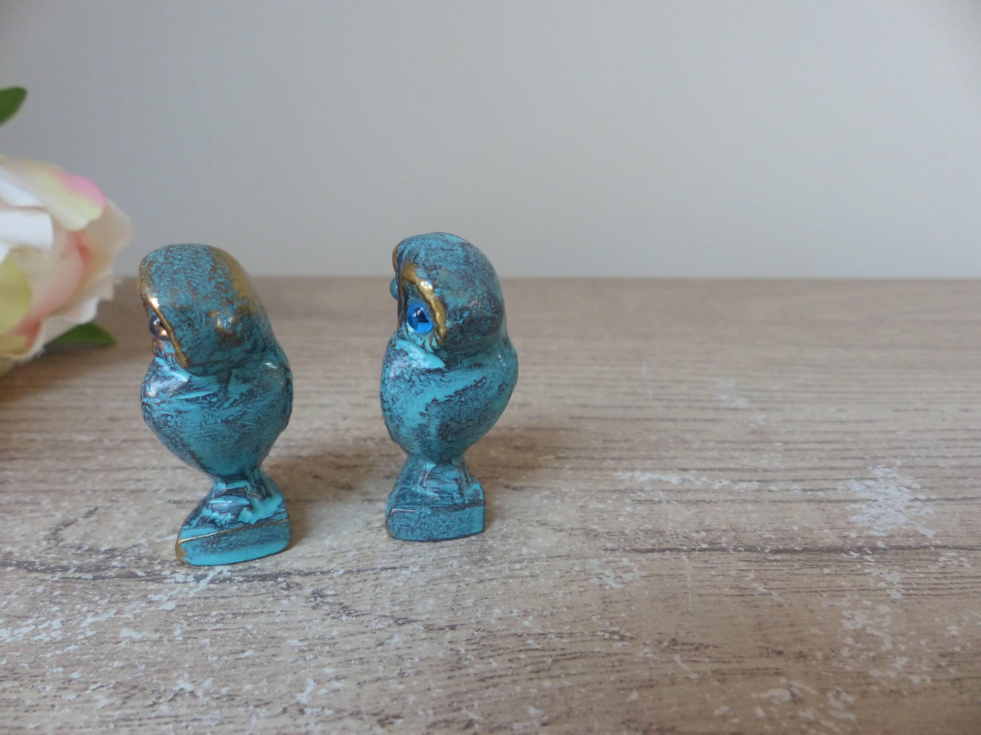 Set of two brass owls made in Greece
