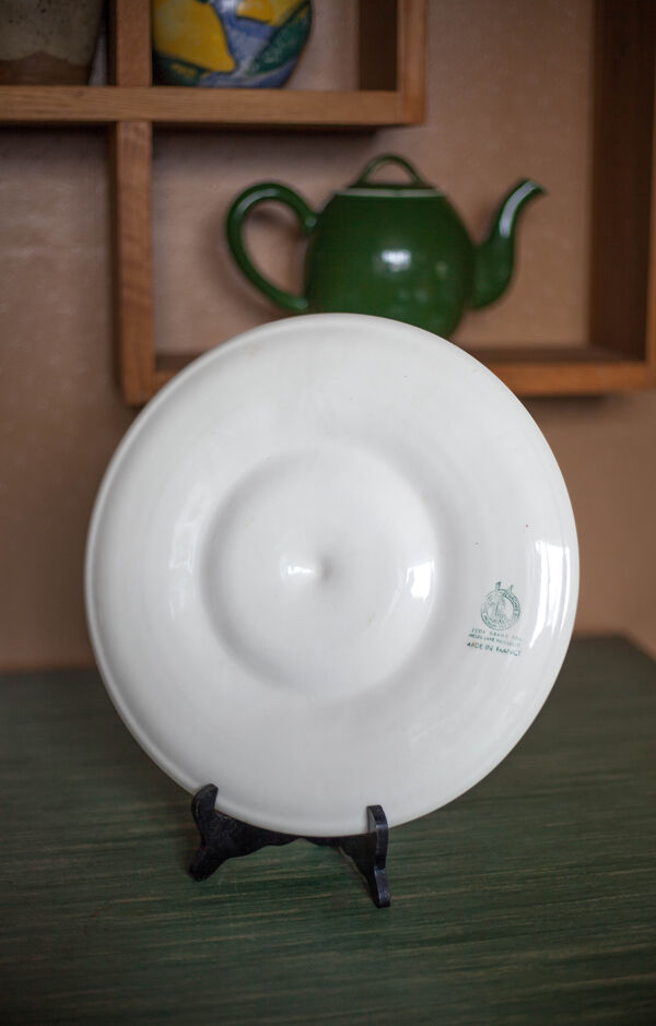 Service assiette coquilles céramique Orchies Moulin des Loups X11 et un grand plat,assiette à huitre