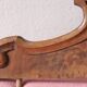 Old pediment in solid and marquetry wood