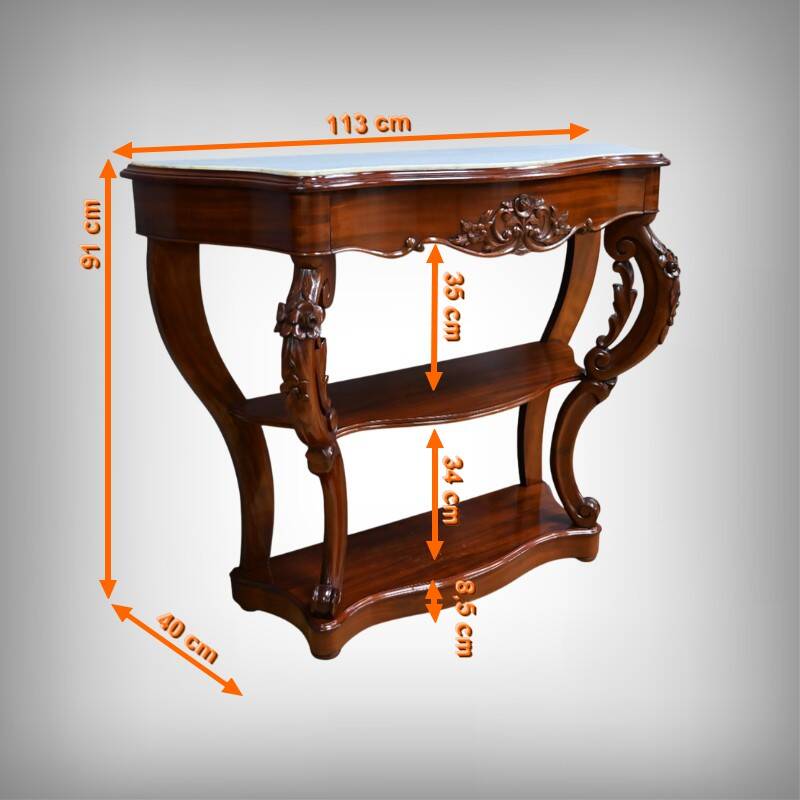 Mahogany Console, Napoleon III Period – Part 2 of the 19th Century