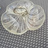 Ancien serviteur art nouveau en verre et métal