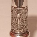 Directoire style candle holder in silver metal