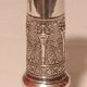 Directoire style candle holder in silver metal