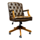 Chaise de bureau Chesterfield anglaise, chaise de président.