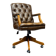 Chaise de bureau Chesterfield anglaise, chaise de président.