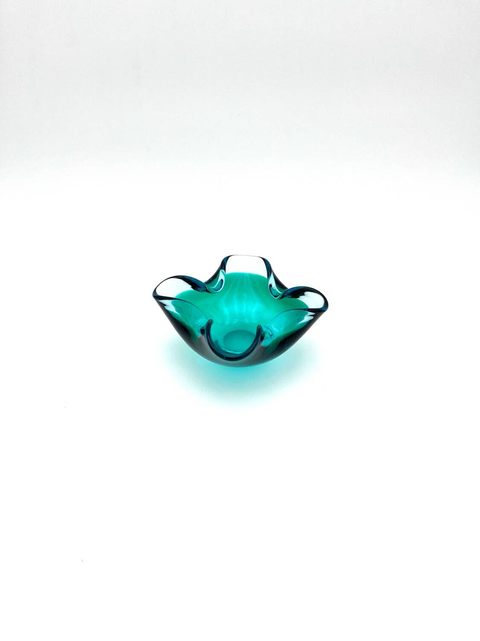 Murano Sommerso bowl - Flavio Poli - Sapphire Blue & Emerald