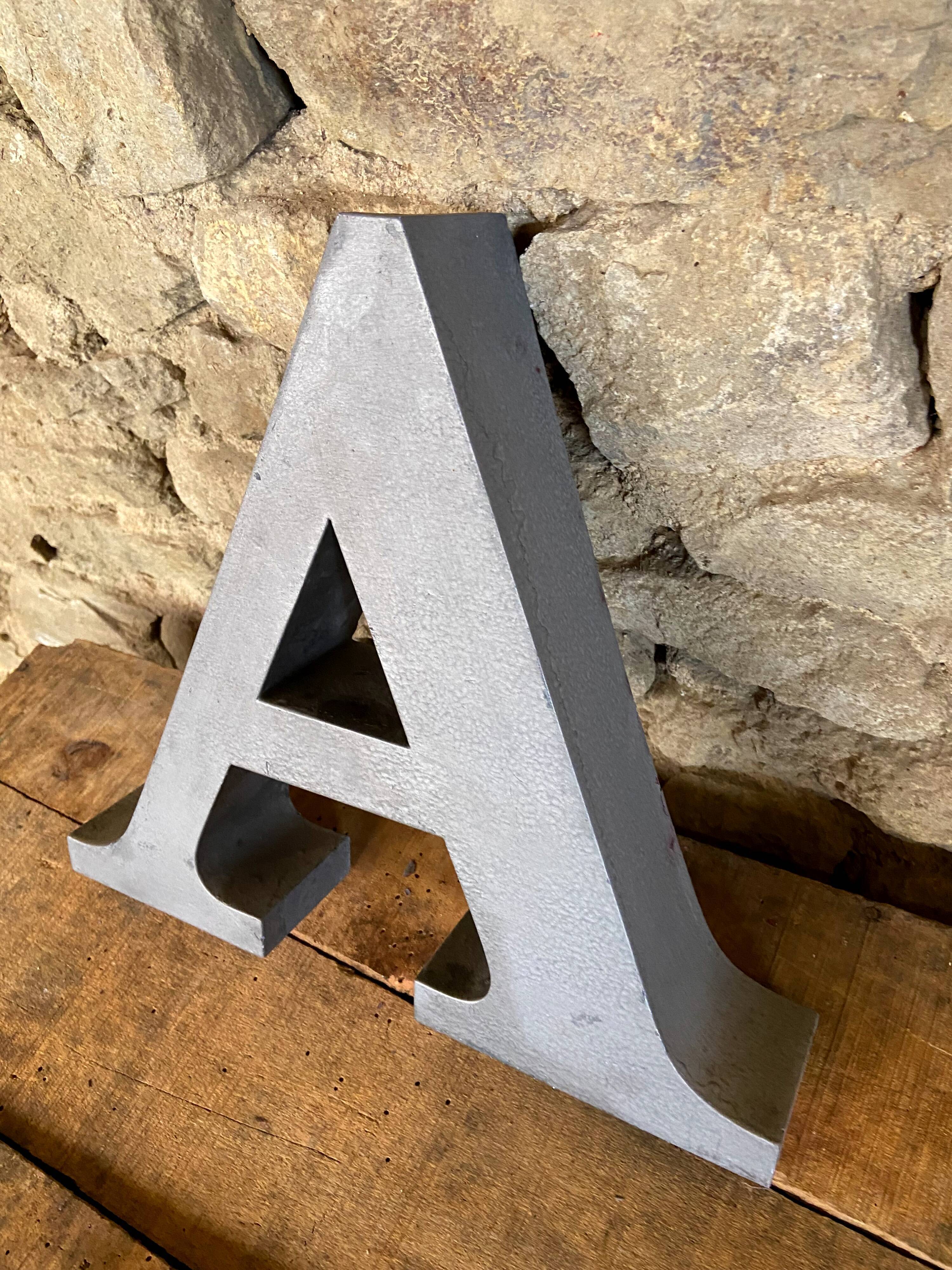 Metal letter A