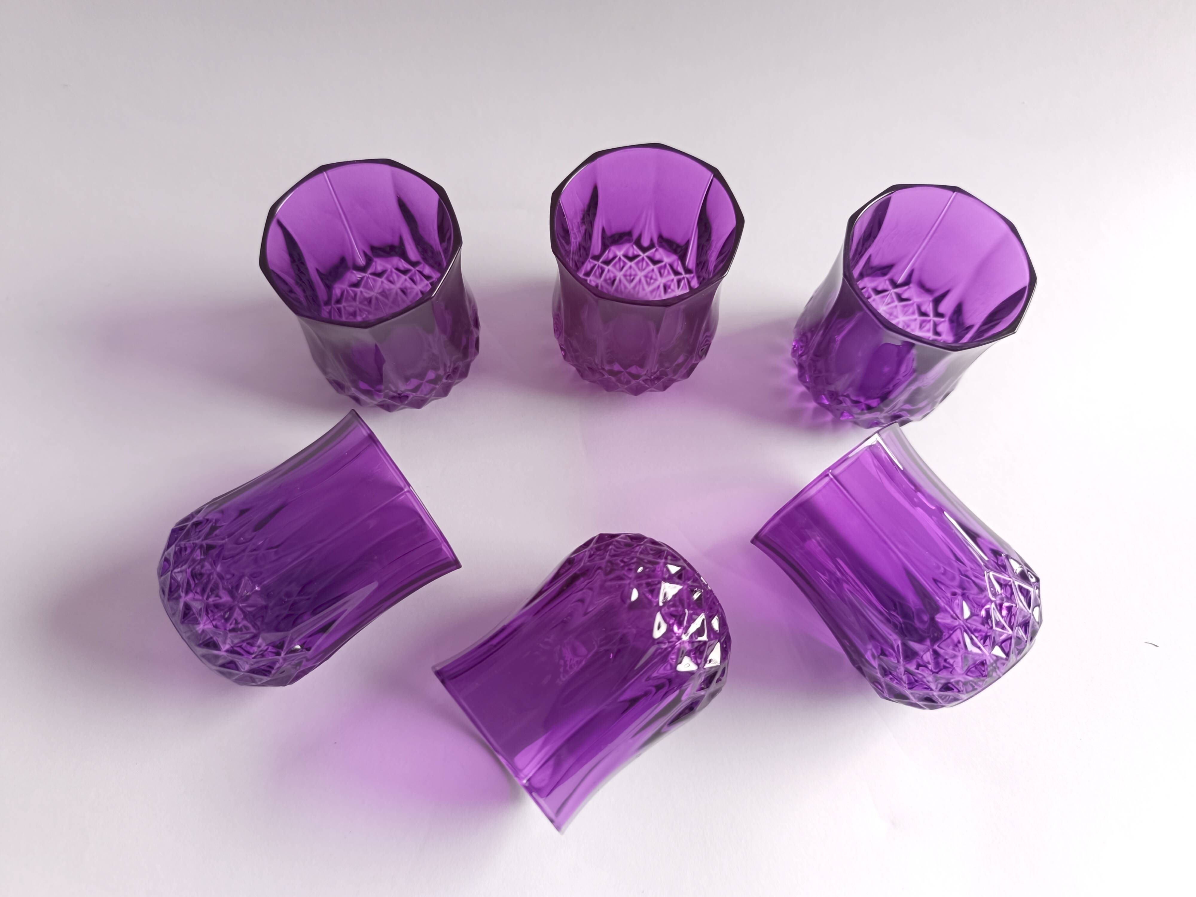 Verres Cristal d’Arques Longchamp violet