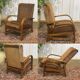 1930s English bridge chair in beech.