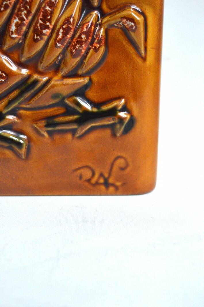 Rooster wall vase in stoneware