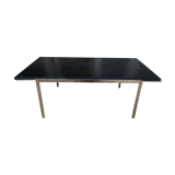 Chrome coffee table and slate tray