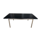 Table basse chromé et plateau ardoise