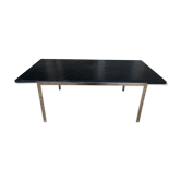 Chrome coffee table and slate tray