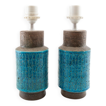 Aldo Londi  Paire de lampes en céramique pour Bitossi, Italie, 1960