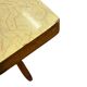Vintage wooden table with a yellow formica top.