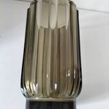 Vintage design smoked glass vase