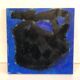 Tableau abstrait bleu noir