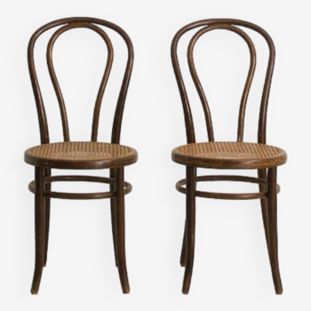 Paire de chaises Fischel en bois courbé