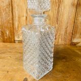Diamond point crystal whiskey decanter