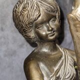 Lampe en Bronze électrifié figurant un rnfant XIXe