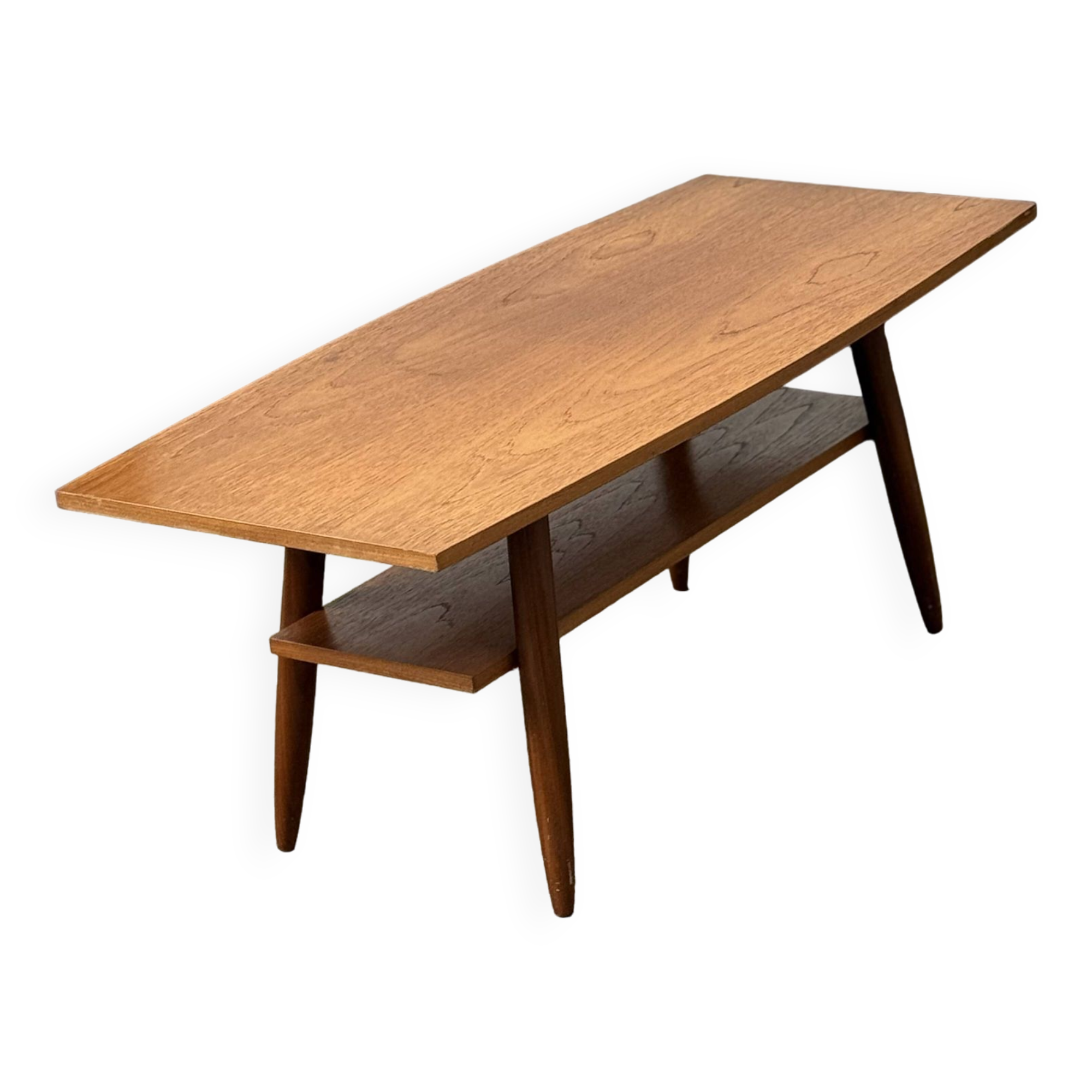 Scandinavian Teak Surfboard Coffee Table