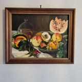 Original still life canvas painting signed