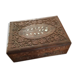 Indian carved wooden box