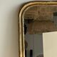 Large gilded mirror 19th century rounded corners mercury glass Louis XVI style