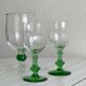 Lot de 4 verres vintage à pied vert