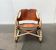 Mid-century safari lounge chair in bamboo and Danish leather, 1960s.