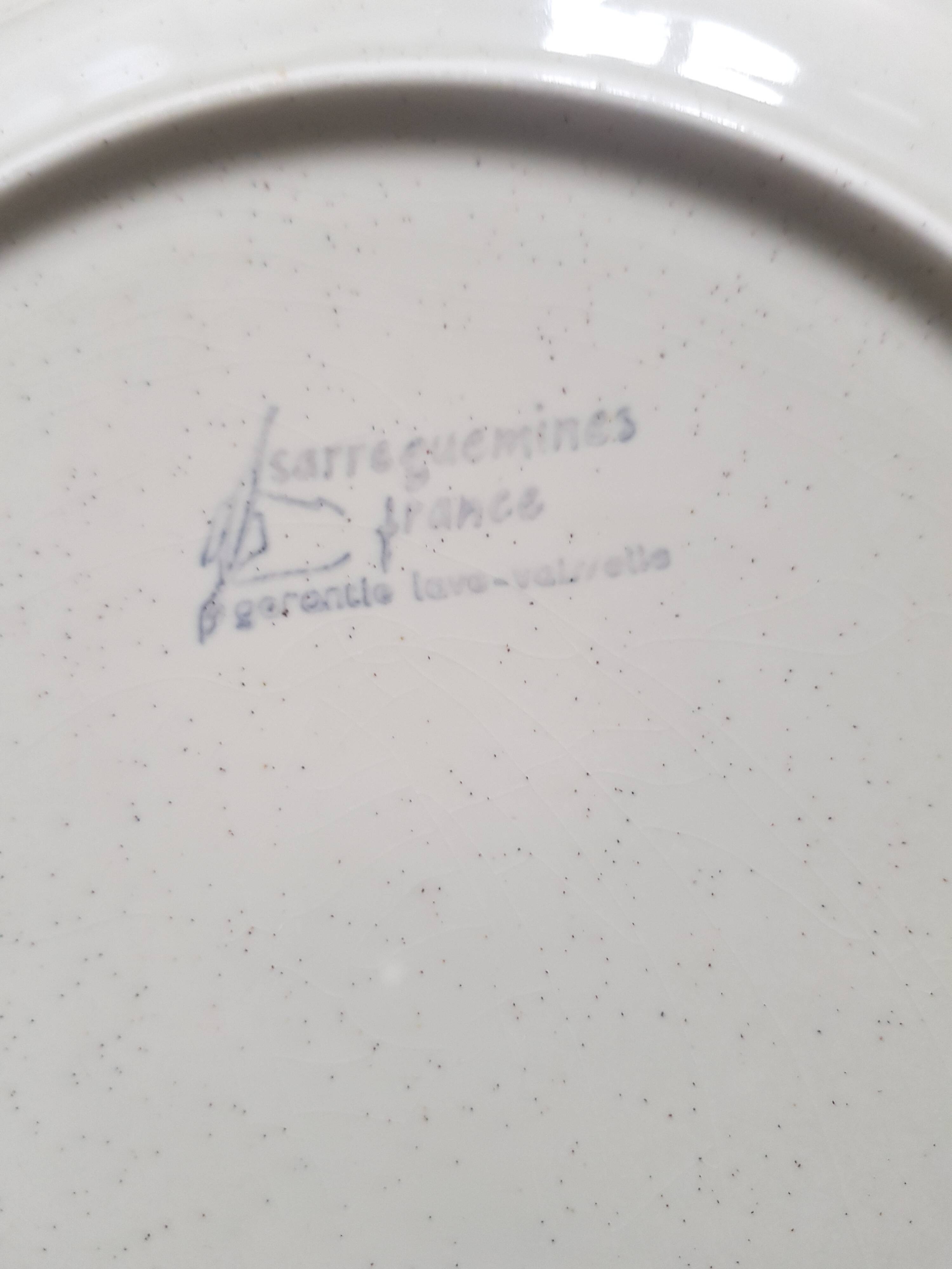 Set of 6 vintage Sarreguemines plates