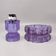 Service à fumeurs violet des années 1970 par Antonio Imperatore en verre de Murano