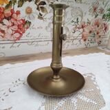 Pusher candle holder on solid brass frame