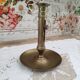 Pusher candle holder on solid brass frame