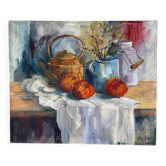 Still life, kitchen table signed Paumier 1999